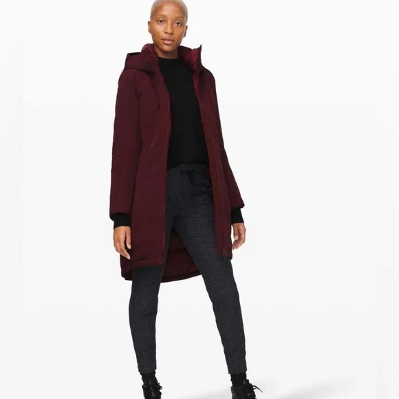 Lululemon Snow Warrior Parka Garnet Size 2. Waterproof.